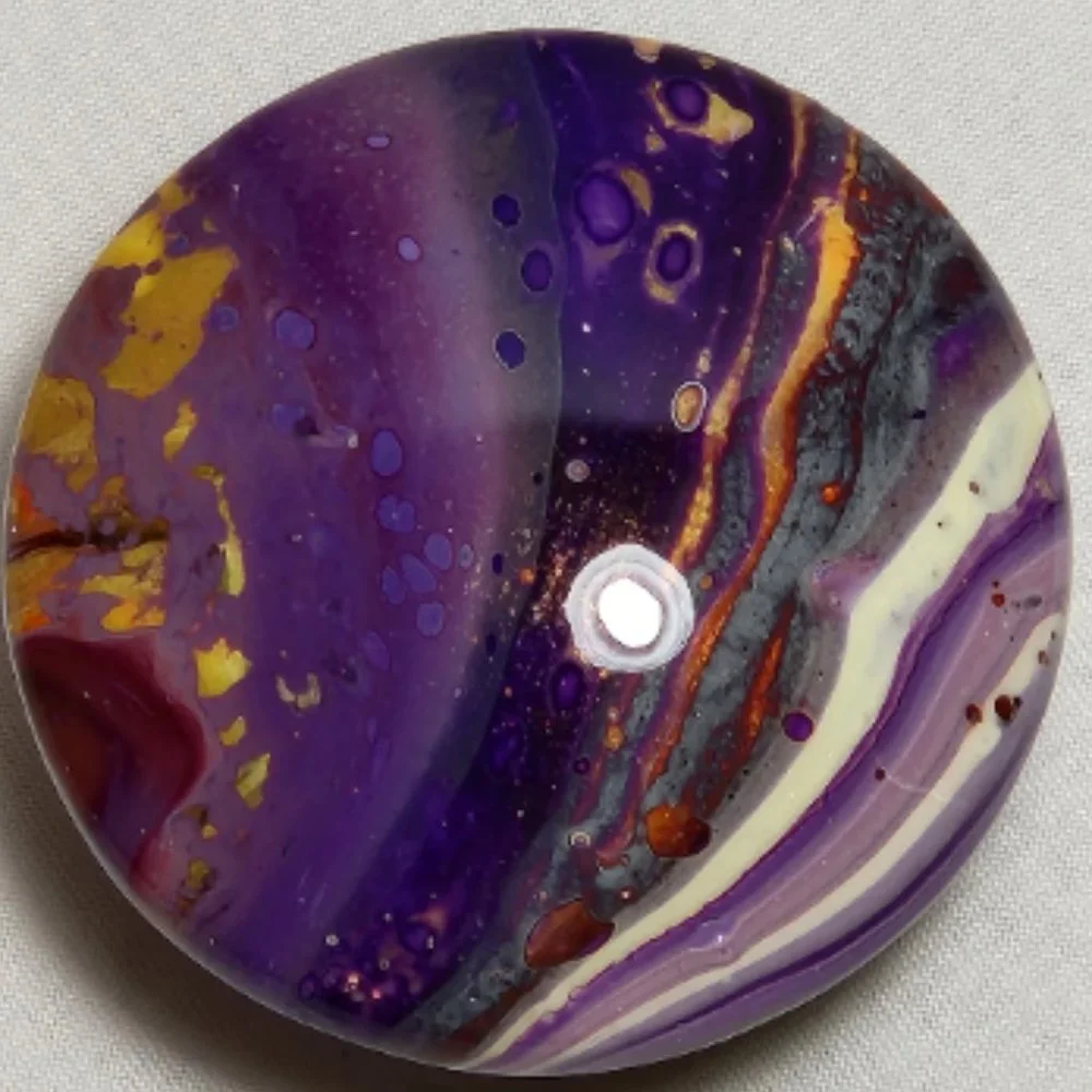 Hand Crafted Wooden Painted Knobs Cabinet Door Pulls Acrylic Resin Kitchen Decor